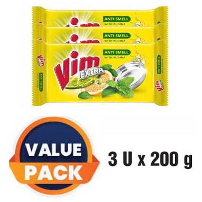 Picture of VIM Dishwash Soap - Anti Smell - 3N X 200g