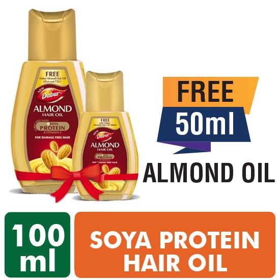 ezy. Dabur - Almond Hair Oil - 100 ml + 50 ml FREE