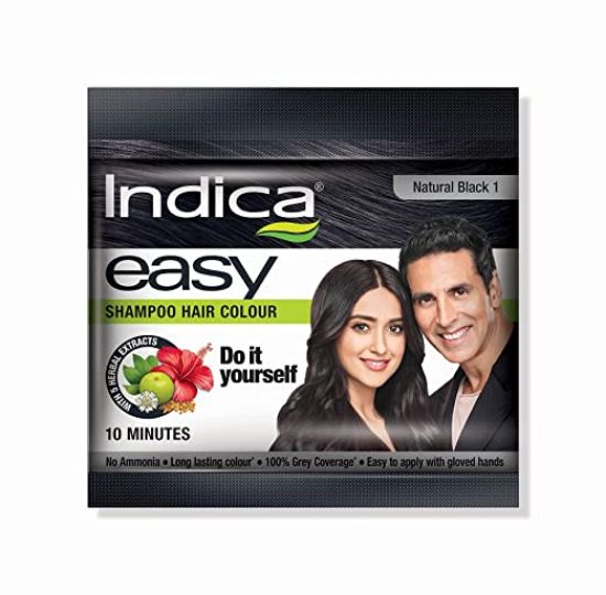 ezy. Indica -Easy Shampoo Hair Colour - Natural Black 1 - 18 ml