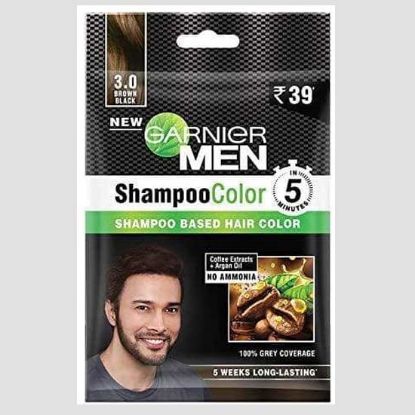 Picture of Garnier Men - Shampoo Color - 3.0 Brown Black